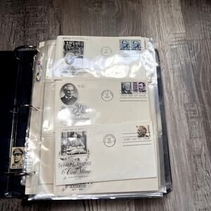 VINTAGE US First Day Cover Stamp Collection 1967-1970s Album Commemorative